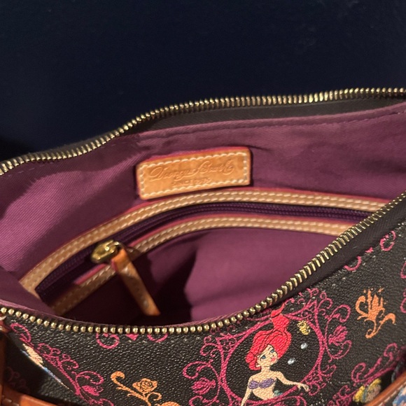 Dooney & Bourke Black and Brown Princess Shoulder Bag - Picture 4 of 11